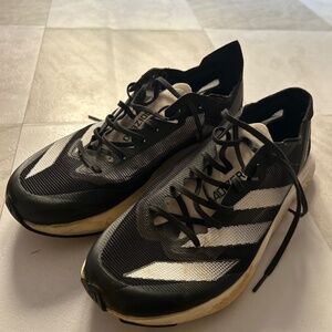 Adidas Adizero Adios 8 Low Mens Size 9 Running Shoes Black White Activewear